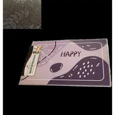 Tapete Decorativo de Entrada Antiderrapante Estampada Colorido Happy