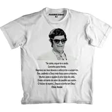 Camiseta SE CAÍSTE ERGUE-TE E ANDA - Chico Xavier - Espírita - Kardecista
