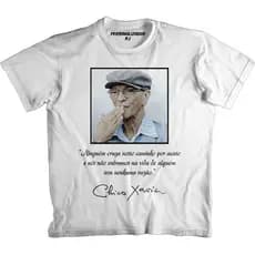 Camiseta NINGUÉM CRUZA NOSSO CAMINO POR ACASO - Chico Xavier - Espírita - Kardecista