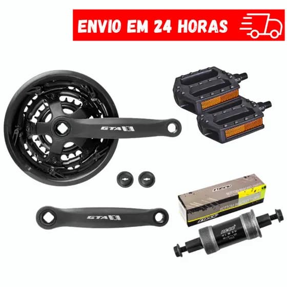 Pedivela Bicicleta Pe De Vela Aro 26/29 Tipo Shimano Sem Logo +  Central Rolamento + Pedal