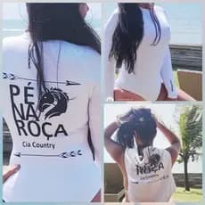 BODY COM PROTEÇÃO SOLAR COM A LOGO NAS COSTAS Pé na Roça Cia Country PNR58