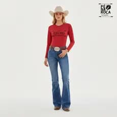 Blusa feminina Imperial com proteção solar uv moda praia verão  Pé na Roça Cia Country PNR709