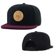 Boné Ollie Preto Vinho Anth Co. Aba Reta Aberto Com Ajuste Snapback