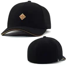 Boné Anth Co. Must Preto Aba Curva Fechado Com Elástico