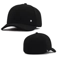 Boné Anth Co Frame Preto Aba Curva Fechado Com Elástico