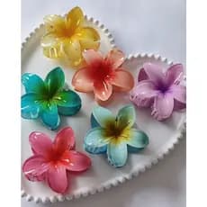 Presilha De Flor de Cabelo Grande Elegante Feminina Acessório Estiloso para Penteados