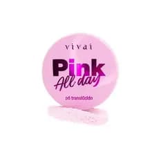 Pó Rosa Pink All Day Translúcido Fixação Prolongada Acabamento Matte Vivai