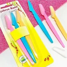 Kit ROSA CHICK Navalha Removedor de Pelos Facial e Limpador de Sobrancelhas com 3 Unidades