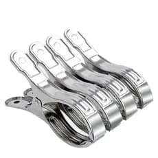 Kit 10 Prendedor De Roupa Inox Grande Forte Resistente Tapete Lençol pesado Edredom