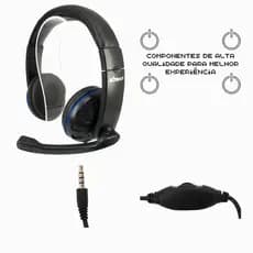 Headphone gamer - Xtrad LC-859 - Compatível com PS4, Celular, Notebook, Pc