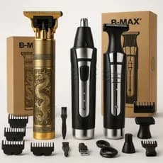 Kit Maquina Dragão Profissional Para Cortar Cabelo e Barba e Aparador De Pelo De Nariz e Orelha