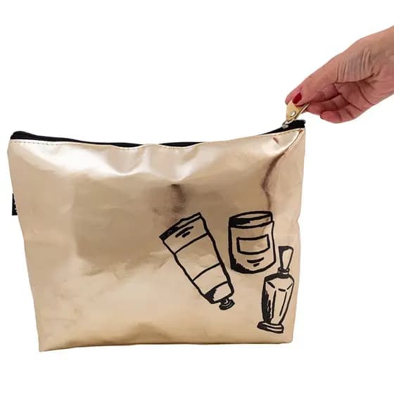 NECESSAIRE BOLSA DE MAO - MAKE UP GOLD