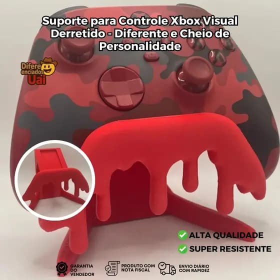 Suporte para Controle Xbox – Visual Derretido | Geek, Diferente e Cheio de Personalidade