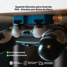 Suporte Discreto para Controle PS4 – Encaixe por Baixo da Mesa | Praticidade e Design com Estilo