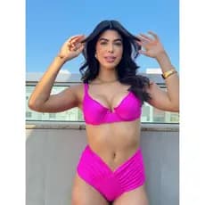 Biquíni Feminino Lindo Meia Taça com Calcinha Efeito Lipo
