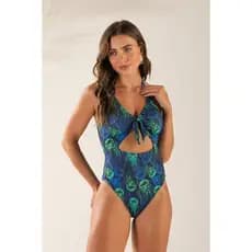 Maiô Body Feminino Decote V Profundo com Laço Frontal | Elegante Moda Praia Piscina Verão Lançamento