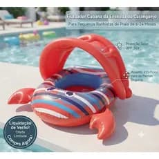 Boia Bote Inflável Caranguejo para Meninos e Meninas, Diversão e Segurança em Piscinas e Parques
