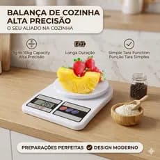 Balança Digital De Precisão Cozinha 10kg Portatil de Pesar Alimentos Confeitaria Brigadeiro