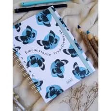 Caderno - sketchbooks A5 - Jardim Secreto - Caderno de Borboletas - ARTESANAL