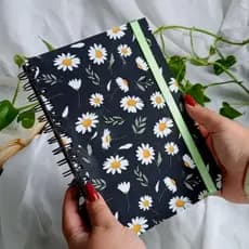 Caderno Margaridas A5 - ARTESANAL
