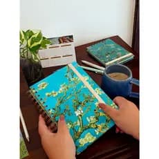 Planner 2026 A5 - van gogh - monet - hokusai - planejamento - arte - artesanal - personalizado