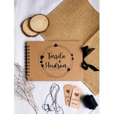 Sketchbook  personalizado em kraft  • Capa dura • Wire-o  • Livro de assinatura