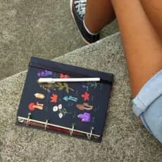 Sketchbooks A5 - Caderno Argolado Artesanal • Papel pólen • Fichário •  Folhas 90g