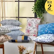 Kit 2 Fronhas De Malha 100% Algodão 50x70cm Estampada Penteado Diversas Estampas Travesseiro