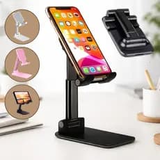 Suporte De Mesa Para Celular Tablet Dobrável Ajustável Articulado Portátil Apoio Branco Preto Rosa Universal Escritório