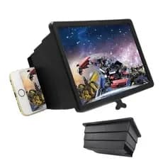 Suporte Com Lupa Amplificador Aumento Tela Imagem 3D Para Celular Portátil Prático