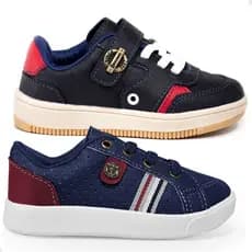 Kit 2 Pares Tênis Infantil Masculino Casual Tênis Infantil Menino Confortável Macio