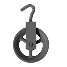 Roldana para Poço 6cm em Ferro Fundido - Ideal para Sistemas de Elevação
