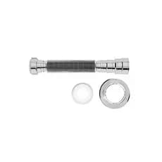 Sifão Universal Cromado PVC 1.1/2'' - Comprimento 330mm a 720mm - Canopla - DN38 DN40 DN48 DN50