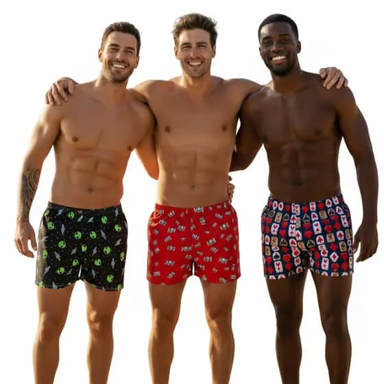 Kit 5 Samba Canção Cueca Short  Dormir Pijama Adulto malha Fria