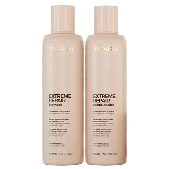 Prohall Kit Extreme Repair Shampoo 300ml + Condicionador 300ml Home Care