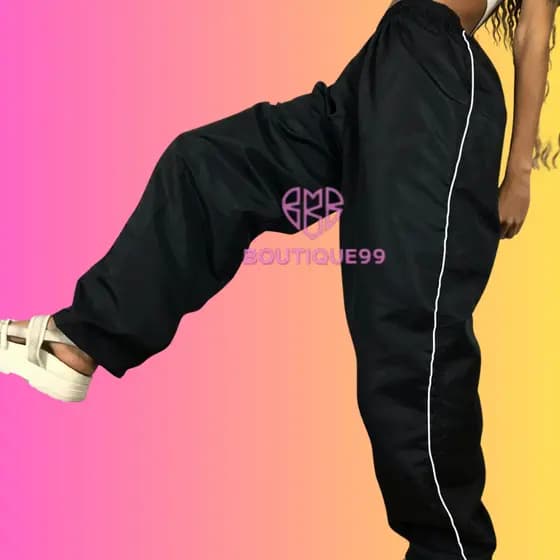 Calça Tactel básica kit Feminina Com 3 Bolso Com ajuste de Cordão na Cintura PLUS Street Unissex