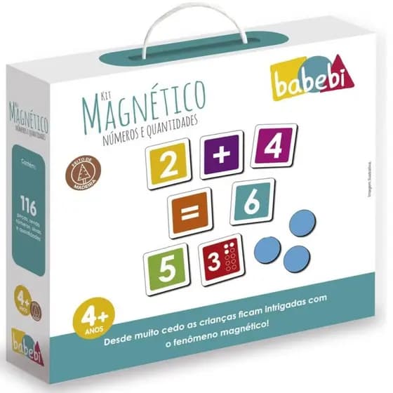 Brinquedo Babebi Kit Magnetico Números E Quantidades