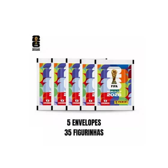 KIT Figurinhas Copa 2026 5 Envelopes 35 Figurinhas