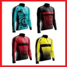 Camisa ciclismo manga longa para ciclista masculina camiseta comprida