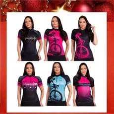 Camisa para ciclismo feminina preta
