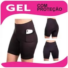 Bermuda de ciclismo roupas short para ciclista feminina forro GE 60