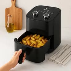 Fritadeira Elétrica ONISTEK 3L Sem Óleo Touch 1480W Air Fryer Preto com Prata Antiaderente Cozinha Prática