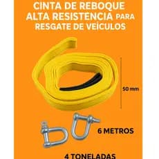 Cinta de Reboque 6 Metros Alta Resistência Para Carros e Carretas