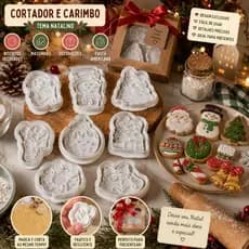 Cortador  Biscoitos  Moldes Natalinos | para Cookies, Pasta Americana e Biscuit 16 peças