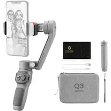 Estabilizador Zhiyun Smooth Q3 Combo Gimbal 3 Eixos para Smartphone com Luz LED Tripé e Bolsa