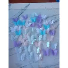 aplique 30 borboleta de organza com stras (6,5x5)