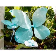Kit Asa de Borboleta Infantil + Faixa + Varinha Mágica | Fantasia Encantada jardim encantado