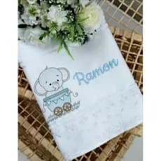 1 Toalha de boca lavabo Infantil escolar personalizada.