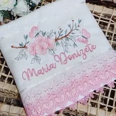 Toalha de Rosto Bordada Personalizada.