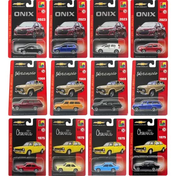Carro Miniatura Chevrolet Chevette Onix Veraneio 1/64 CKS MINIATURA CHEVROLET